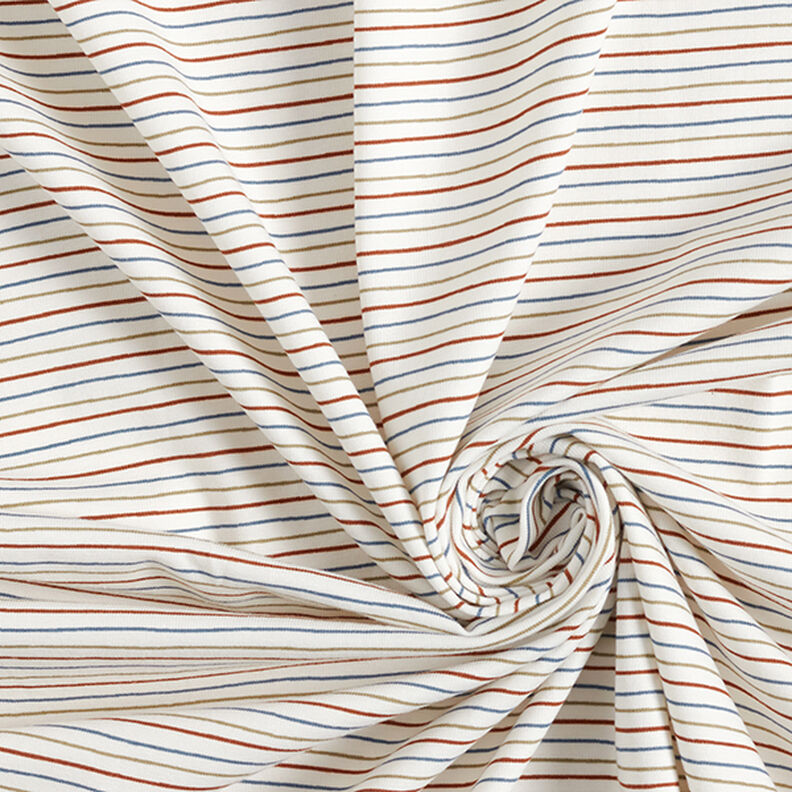 Jersey coton Lignes dessinées – écru,  image number 3