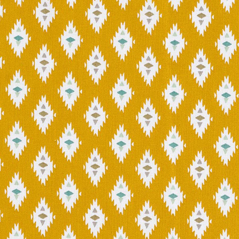 Tissu en coton Cretonne Losanges abstraits – moutarde,  image number 1