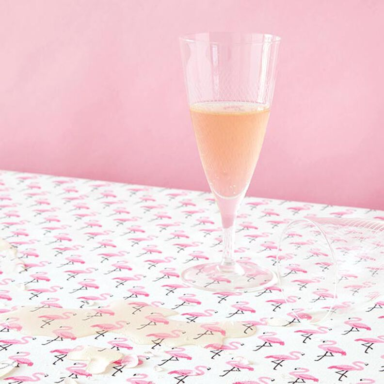 Coton enduit Flamant rose – bleu clair,  image number 5