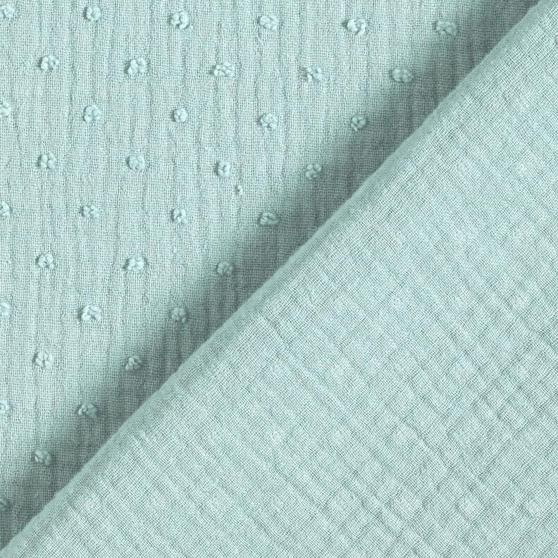 Tissu double gaze de coton dobby – menthe,  image number 4