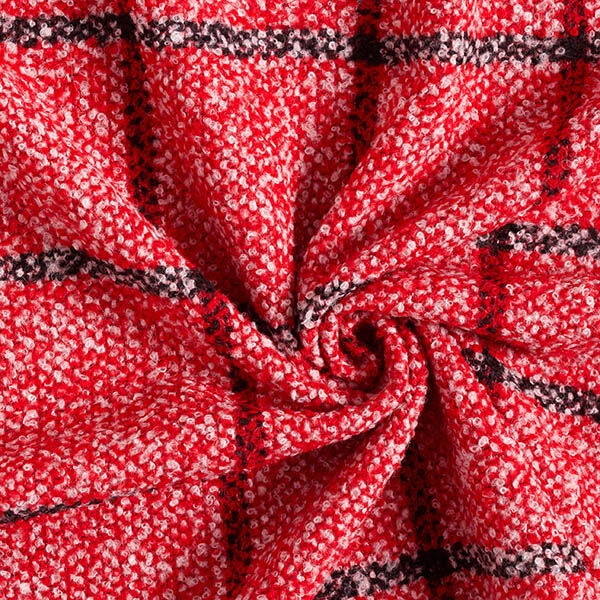 Bouclé pour manteau Carreaux – rouge,  image number 3