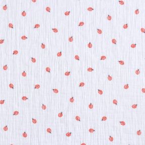 Tissu double gaze de coton Coccinelles Impression numérique | Poppy Fabrics – blanc, 