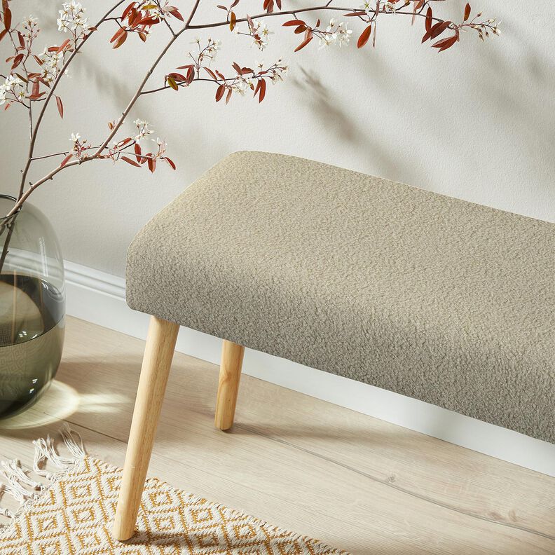 Tissu de revêtement Tissu peluche doux – gris brume, image number 5