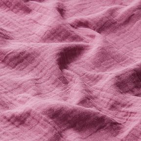 GOTS Tissu double gaze de coton | Tula – mauve, 
