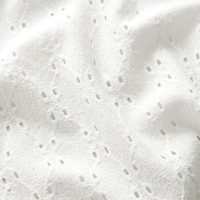 Jersey Krinkel à broderie anglaise – blanc,  image number 2