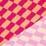 Softsweat carreaux ondulés | Poppy Fabrics – rose intense/orange pêche,  thumbnail number 4