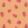 Tissu double gaze de coton Fraises – abricot,  thumbnail number 1