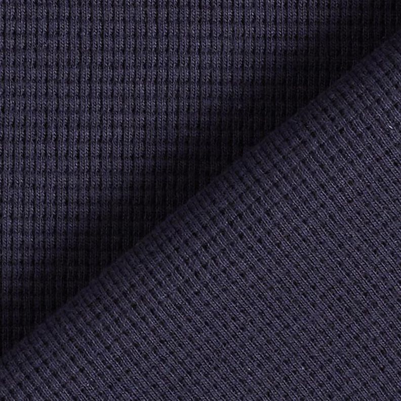 Mini Jersey de coton gaufré uni – bleu marine,  image number 4
