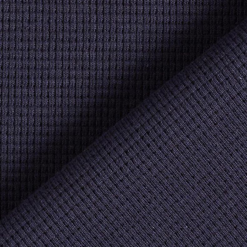 Mini Jersey de coton gaufré uni – bleu marine,  image number 4