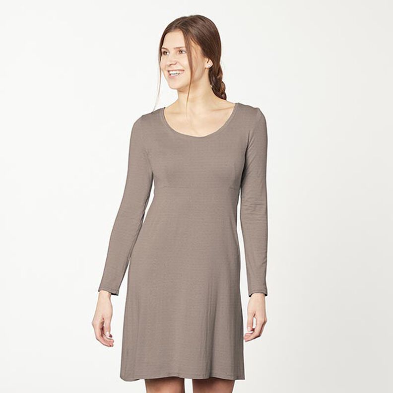 Jersey coton Medium uni – taupe foncé,  image number 6