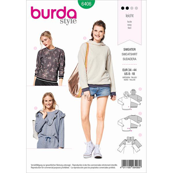 Sweater, Burda 6406 | 34 - 44,  image number 1