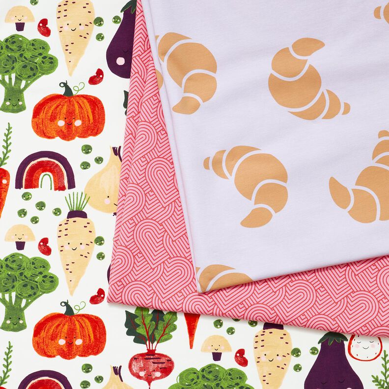 French Terry Sweat d’été Grands croissants – lilas pastel,  image number 5