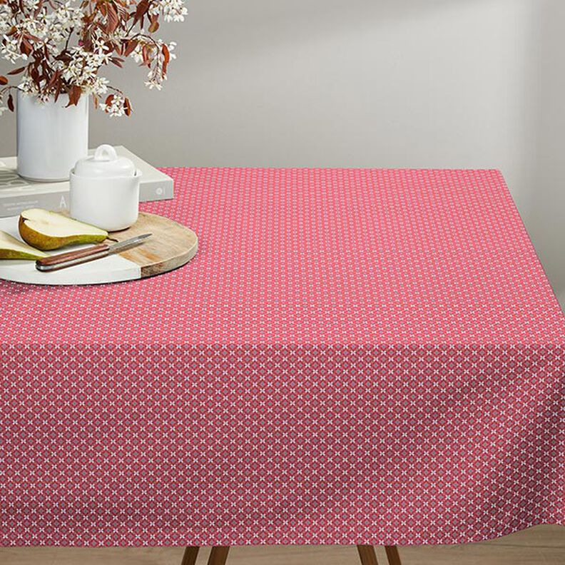 Tissu en coton Cretonne Petit motif de carreaux – rose vif/homard,  image number 7