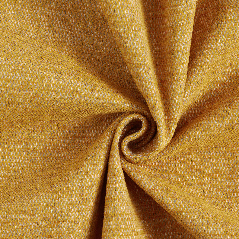 Tissu de revêtement Chenille Chiné – jaune curry/argent,  image number 1