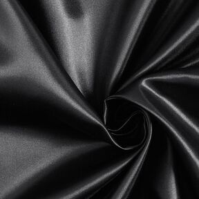 Satin polyester – noir, 