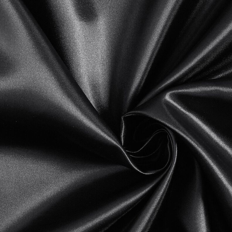Satin polyester – noir, image number 1