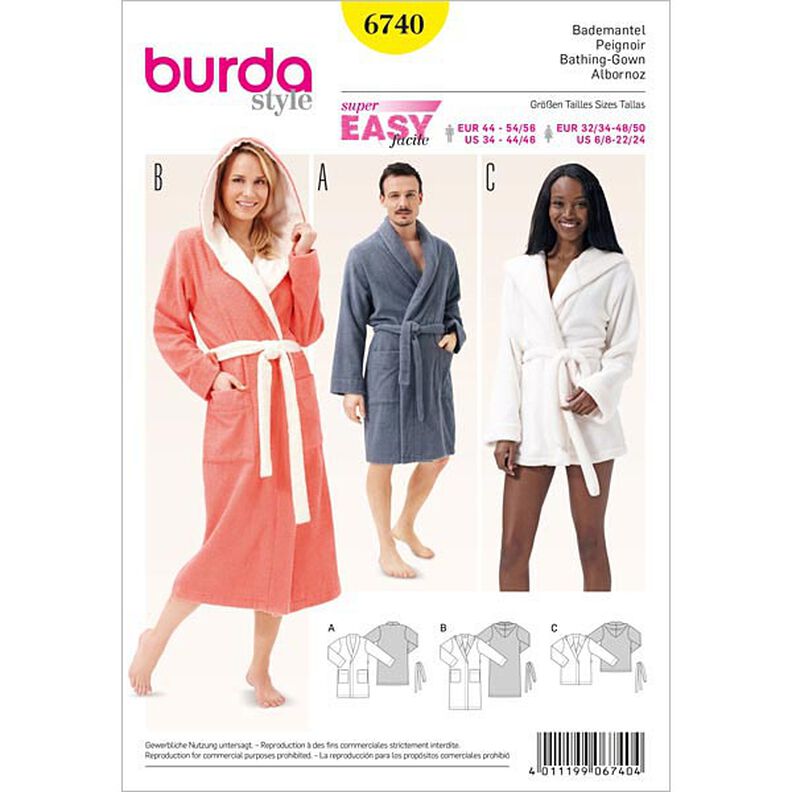 Peignoir, Burda 6740,  image number 1