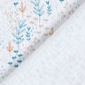 Tissu double gaze de coton Vrilles de feuilles – blanc/pétrole,  thumbnail number 5