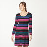 Velours stretch Larges rayures – noir,  thumbnail number 5