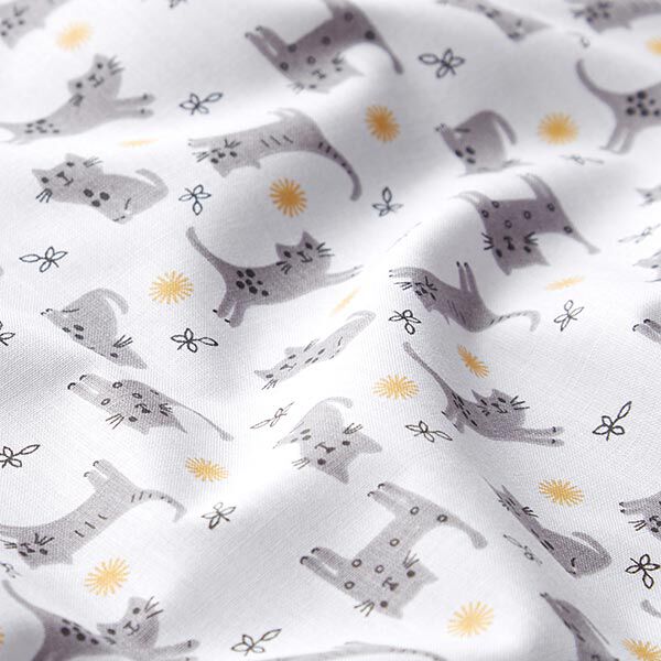 Tissu en coton Cretonne Chatons – gris clair, image number 2