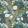 Tissu de décoration semi-panama Impression numérique Paon – vert foncé,  thumbnail number 1