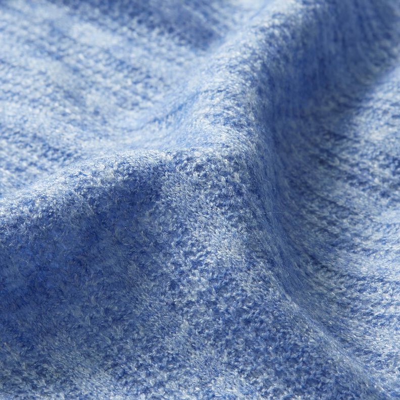 Tissu en maille mélangé Motif torsadé – jean bleu clair,  image number 2