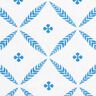 Tissu de décoration Sergé coton Losanges élégants  – blanc/bleu,  thumbnail number 1