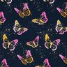 Jersey coton Papillons | Glitzerpüppi – bleu nuit/rose vif,  thumbnail number 1