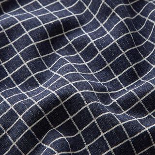 Jersey coton motif carreaux – bleu marine, 