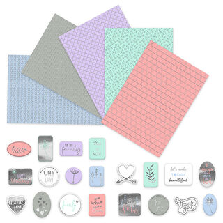 Carton design avec autocollants Geometric, 