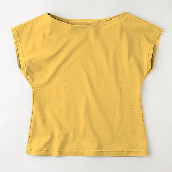 Jersey coton Medium uni – jaune soleil,  image number 8