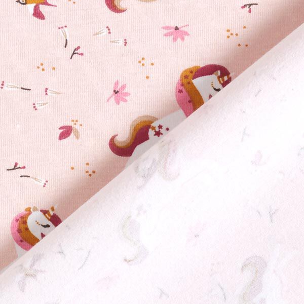 Jersey coton Licorne romantique – rosé,  image number 4