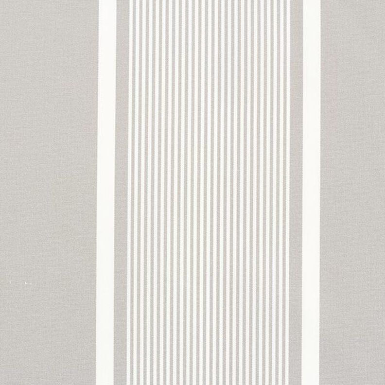 Tissu d’extérieur Canvas Mélange de rayures – gris clair/blanc,  image number 1