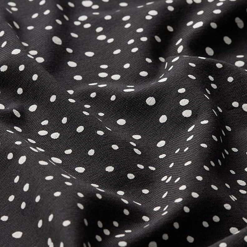 Jersey de coton Pois irréguliers – noir, image number 2