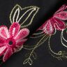 Popeline coton Broderie bouquets de fleurs – noir/baies,  thumbnail number 4
