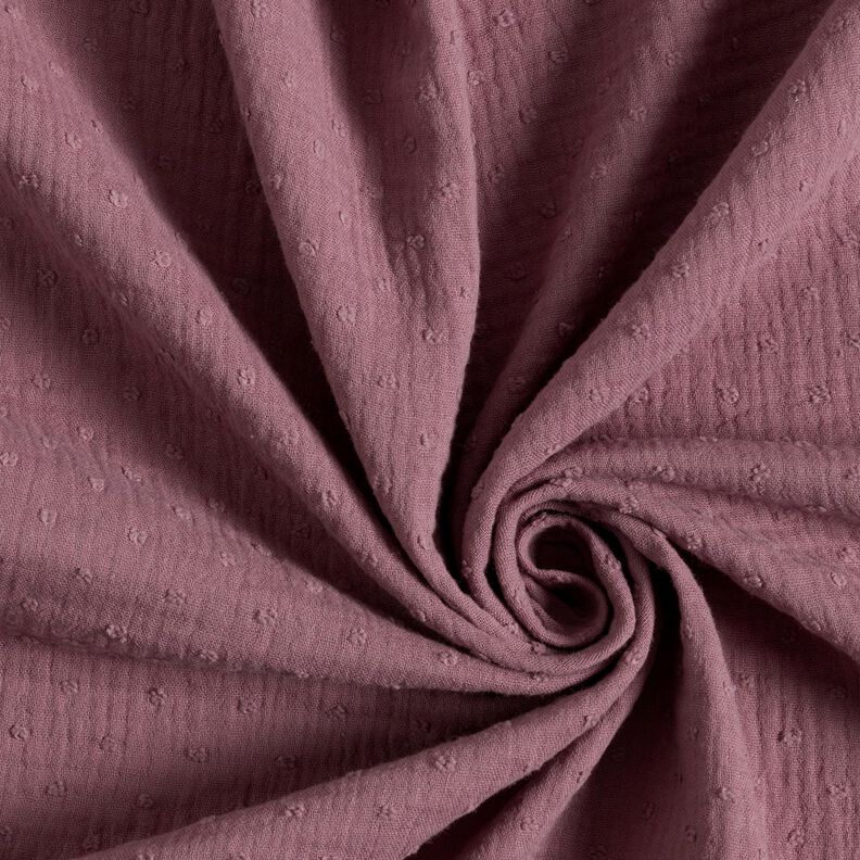 Tissu double gaze de coton dobby – myrtille,  image number 3