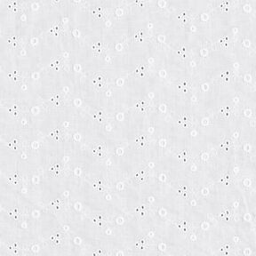 Batiste de coton Dentelle brodée Petite fleur – blanc, 