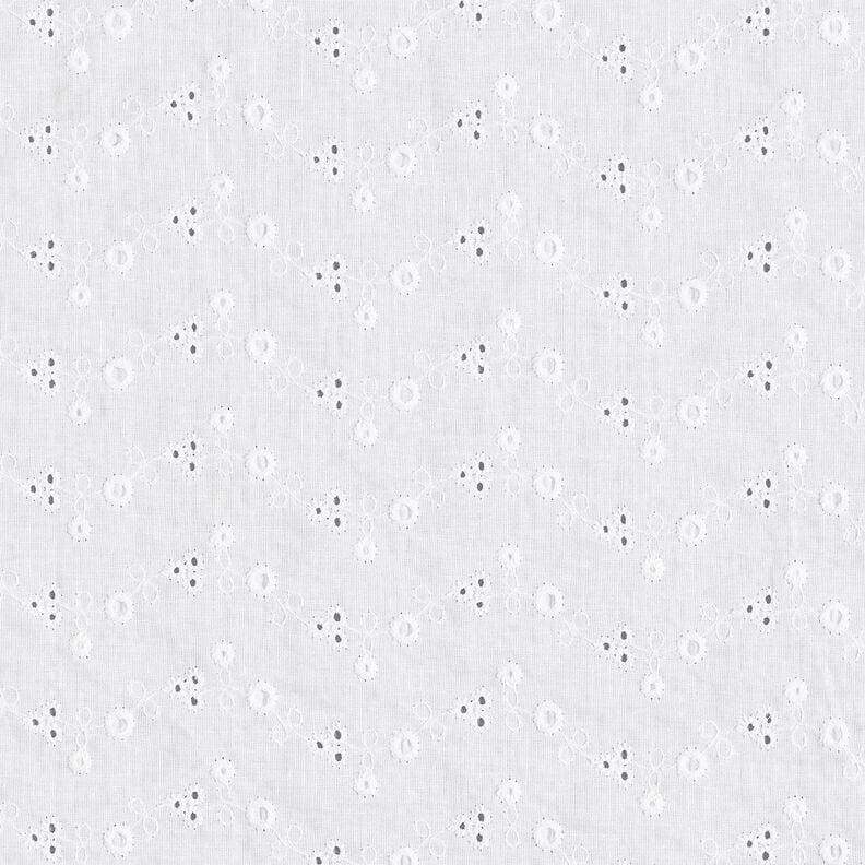 Batiste de coton Dentelle brodée Petite fleur – blanc,  image number 1