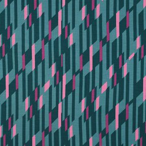 Jersey romanite Losanges abstraits – pétrole/rose, 