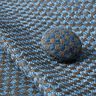 Bouton recouvert - Tissu de décoration extérieure Agora Senda - bleu pigeon / marron,  thumbnail number 2