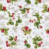 Tissu de décoration Panama Fraises – blanc/carmin,  thumbnail number 1