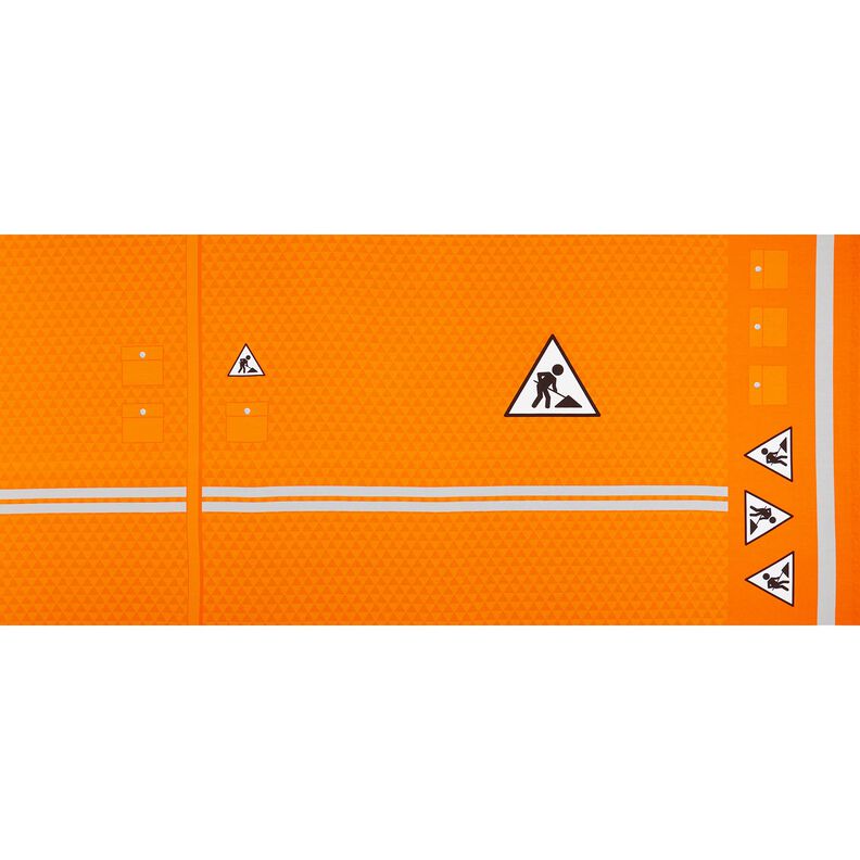 French Terry Panel Ouvrier du bâtiment d’un jour | Stoff&Liebe – orange clair/argent,  image number 5