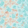 Viscose Voile Motif de bordure florale Paisley – bleu,  thumbnail number 5