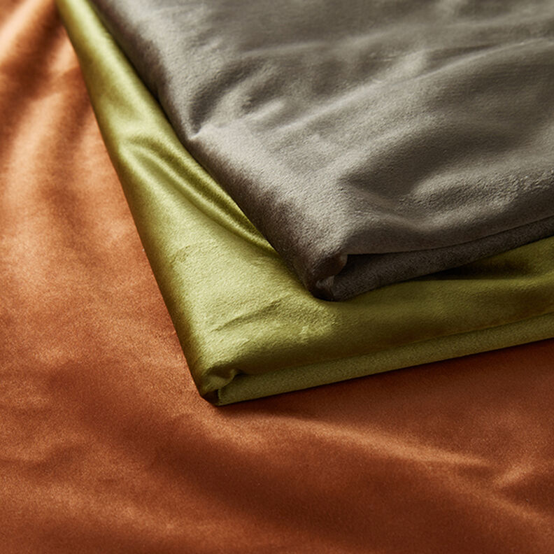 Tissu de décoration Velours – olive,  image number 4