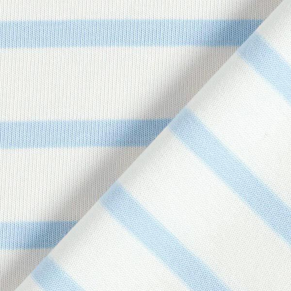 Jersey coton rayures horizontales – blanc/bleu clair,  image number 4