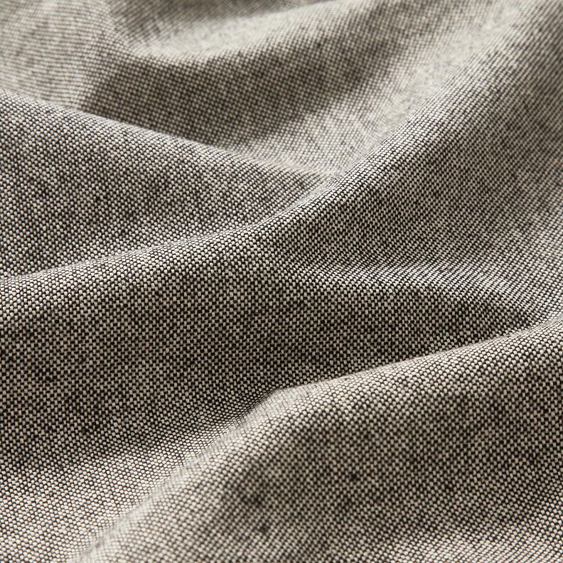 Tissu de décoration Semi-panama bicolore – noir/nature,  image number 2
