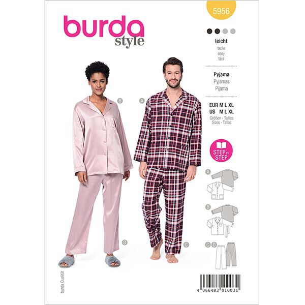 Pyjama UNISEXE | Burda 5956 | M, L, XL,  image number 1