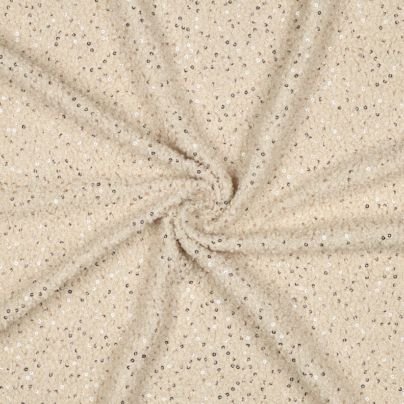 Tricot Bouclé Paillettes Uni | Poppy Fabrics – noix de cajou, image number 4