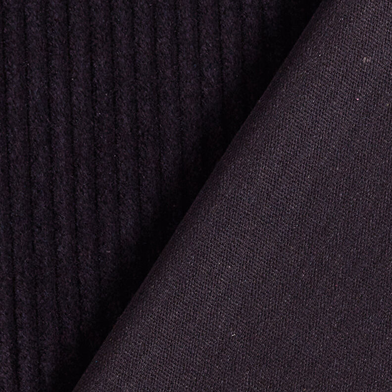 Velours côtelé large prélavé Uni – noir,  image number 3
