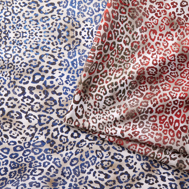 GOTS Popeline coton Motif léopard | TCC x LOOKS by Wolfgang Joop – indigo/taupe clair,  image number 7